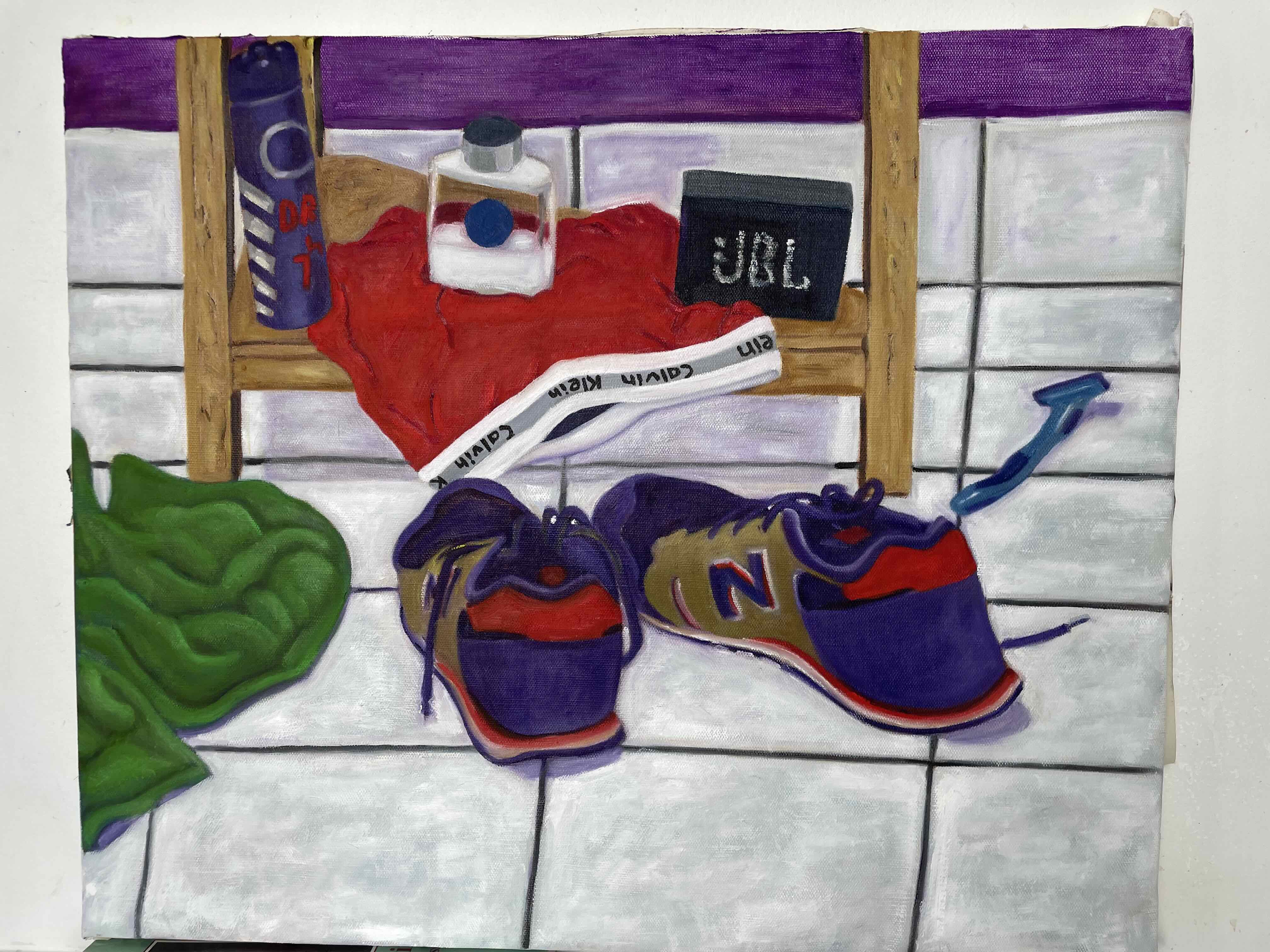 Toilette Jeune Garcon, oil on linen, 2025